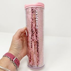STARBUCKS‎ ACRYLIC PINK/GOLD 16 OZ TUMBLER